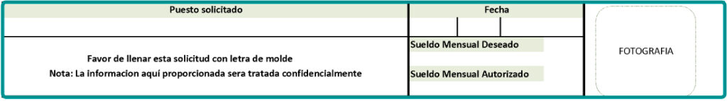 solicitud de empleo para llenar