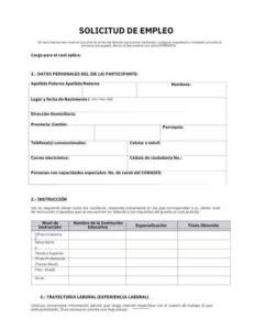 solicitud de emploe
