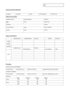 solicitud de empleo